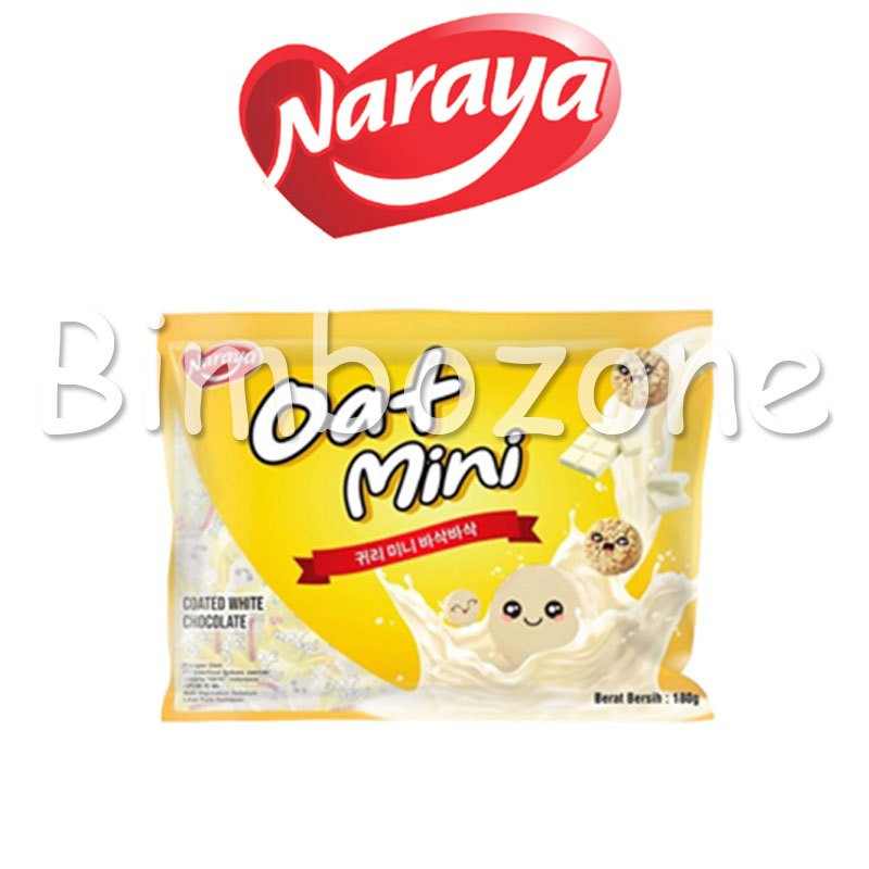 

RB Bimbozone - Naraya Oat Mini Oat choco Coated Matcha White Strawberry Dark Chocolate Kemasan Bag