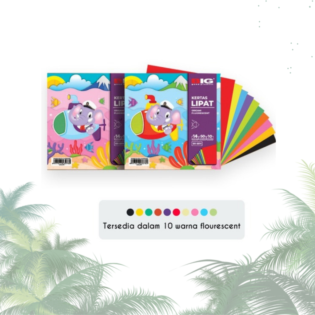 

Kertas Lipat / Origami BIG 10 Warna 2 Sisi 14X14 OR-5014 (PACK)