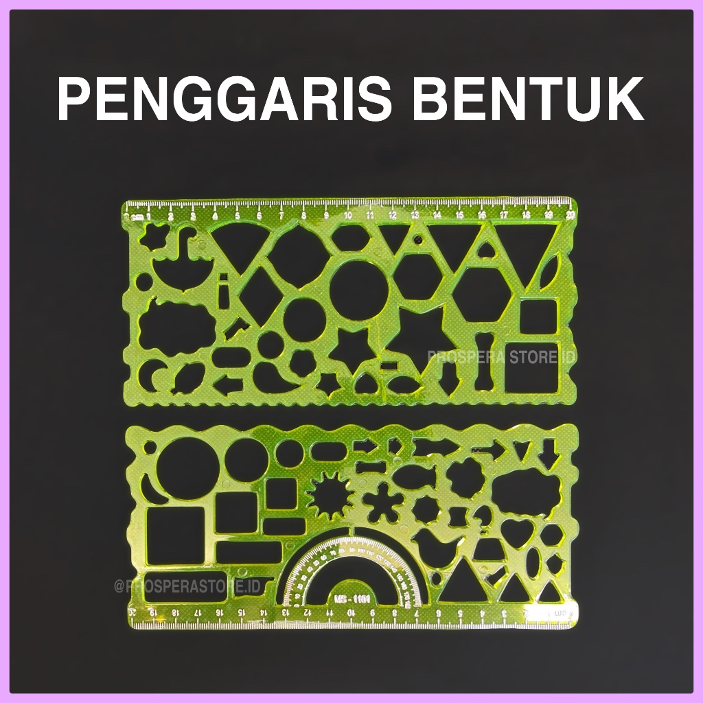 

Penggaris Bentuk Bangun Datar / Mistar Motif Mal Sablon Anak Fancy