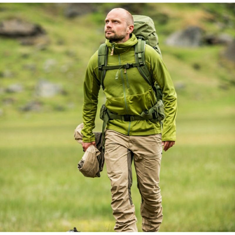FJALLRAVEN ABISKO LITE TREKKING ZIP OFF M SAND TARMAC CELANA PANJANG HIKING TREKKING TRAVELING ORIGI