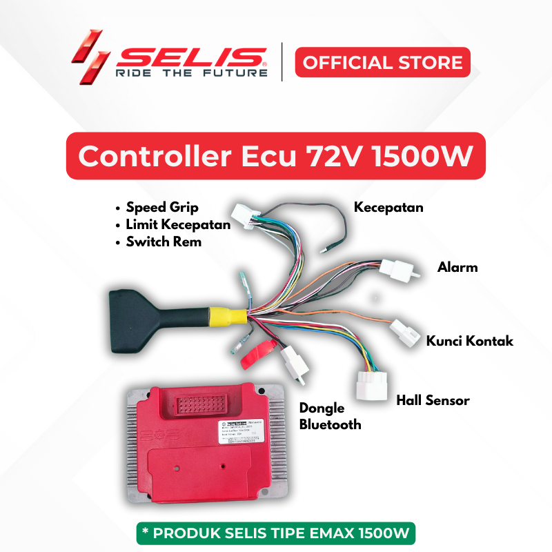 SELIS - Controller Ecu 60 Volt 1500 Watt 120 Derajat Sepeda Motor listrik Universal ( Controller )
