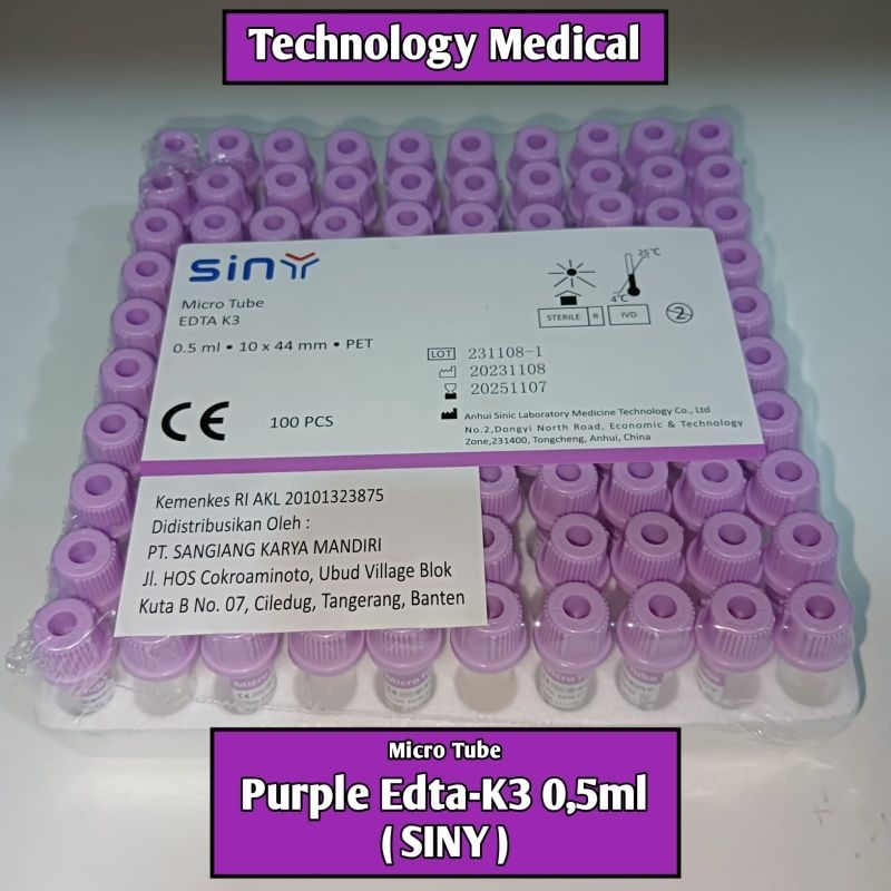 Tabung micro edta K3 0,5ml