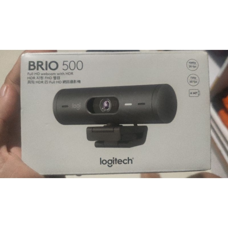 Logitech Brio 500 Webcam - Grafis, Rose, Off-White - 1080p HDR