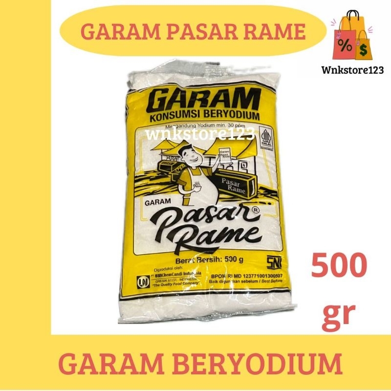 

Pasar rame garam beryodium kemasan 500gr exp 2031