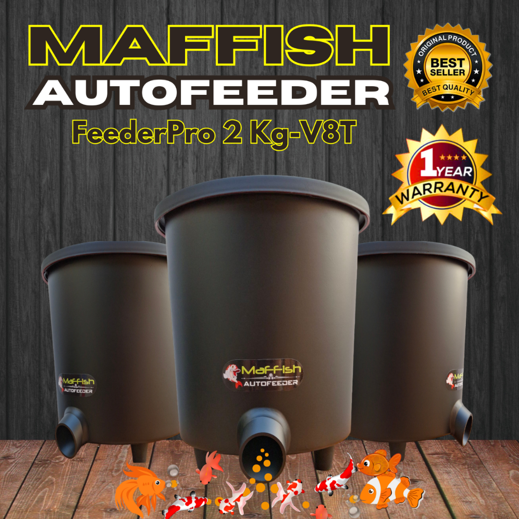 Maffish Auto feeder / alat pemberi makan pakan ikan hewan otomatis / MAF Feeder Pro V8T