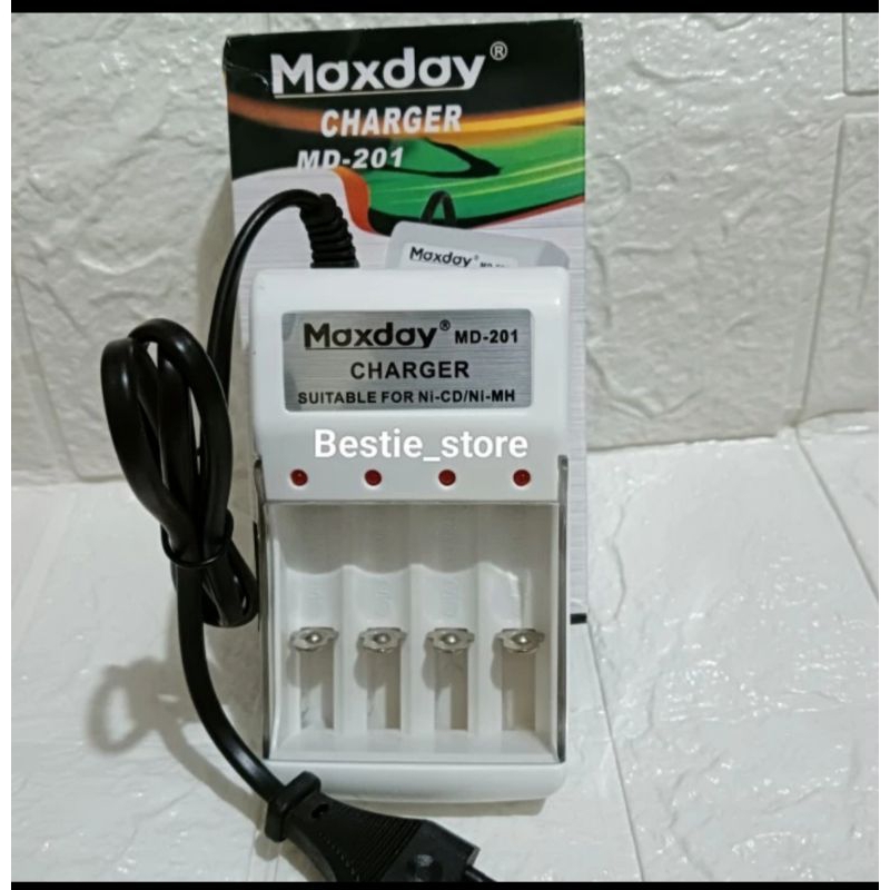 Charger Baterai MD-201 cas baterai AA_alat cas baterai AA/AAA