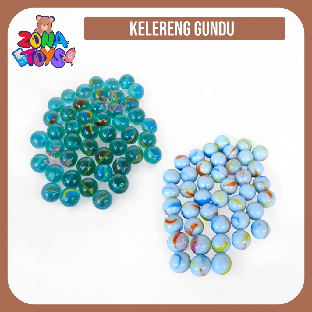 Kelereng Gundu Belimbing / Kelereng Susu (10pcs)