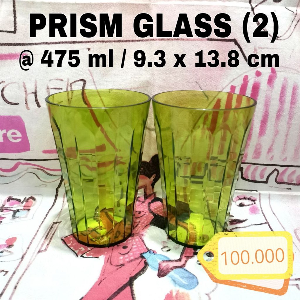 PRISM GLASS (2) - HIJAU