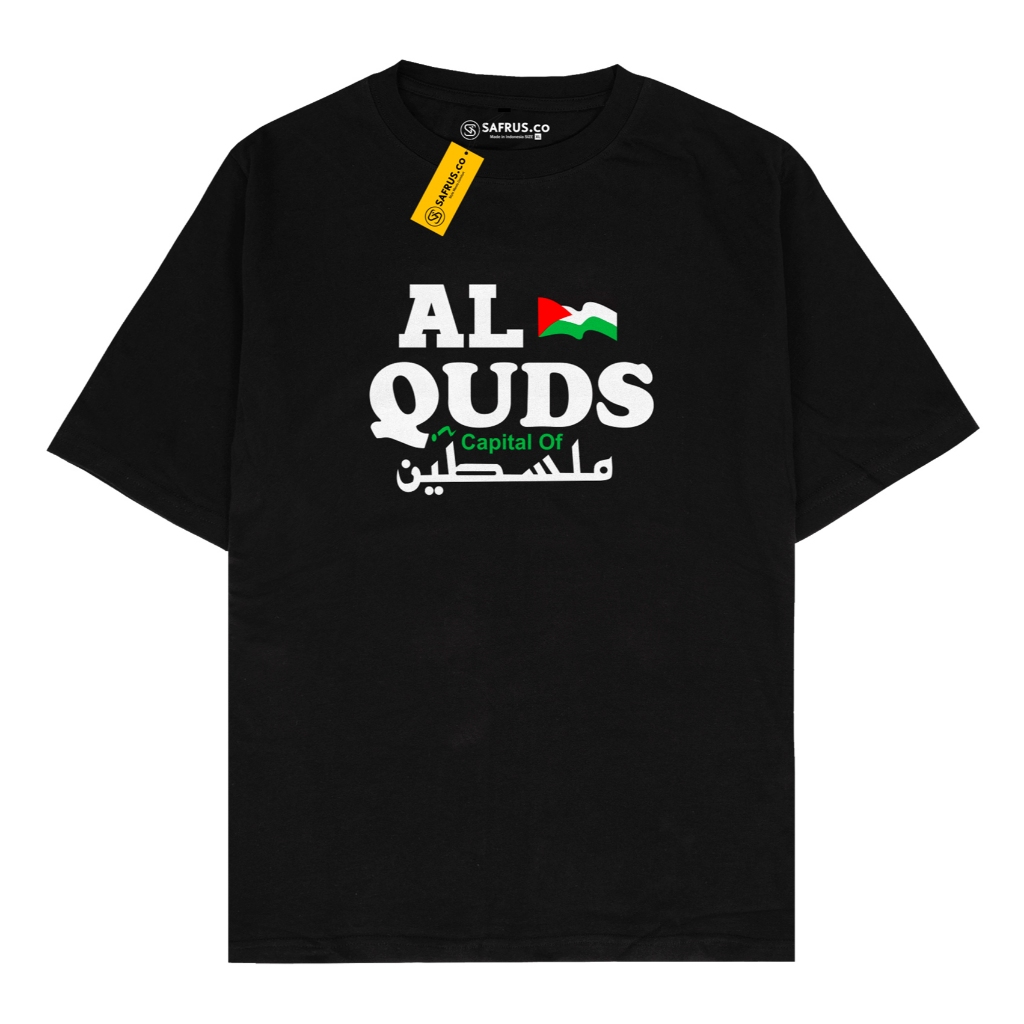 Kaoshan Co - Kaos Baju Distro Palestina Al-Quds Tshirt Palestine Pakaian Unisex Pria Wanita Termurah