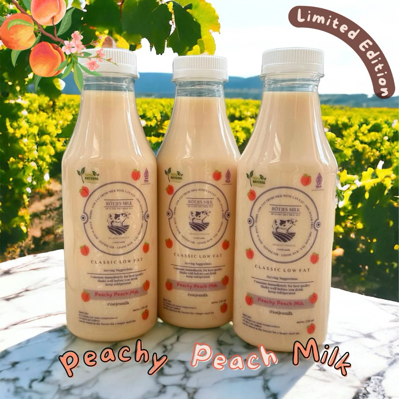 

Rotjes Milk “Peachy Peach Milk” Limited Edition LOW FAT DIET MILK TEA