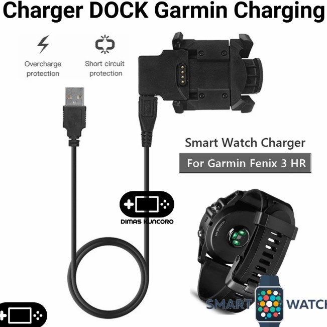 Model baru  Charger DOCK Garmin Charging Cable Fenix 3 HR Quatix Descent MK1 USB  DOCK Garmin