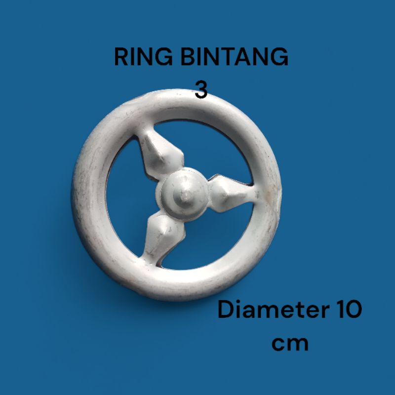 RING BINTANG 3 ORNAMEN PAGAR BESI