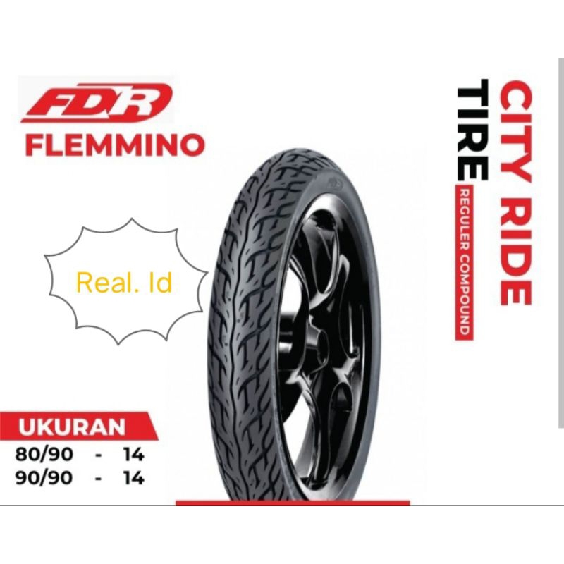 Ban tubeless FDR Flemmino depan atau belakang (80/90-14, 90/90-14) for Beat/esp/f1/pop/street/Vario/