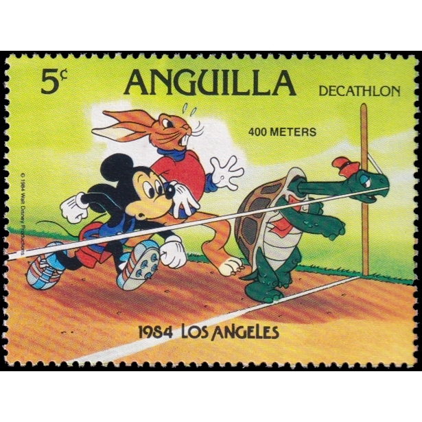 

Prangko Anguilla 1984 Disney - Olympic Games - Los Angeles, USA Scott #563 Mint Hinged Fine