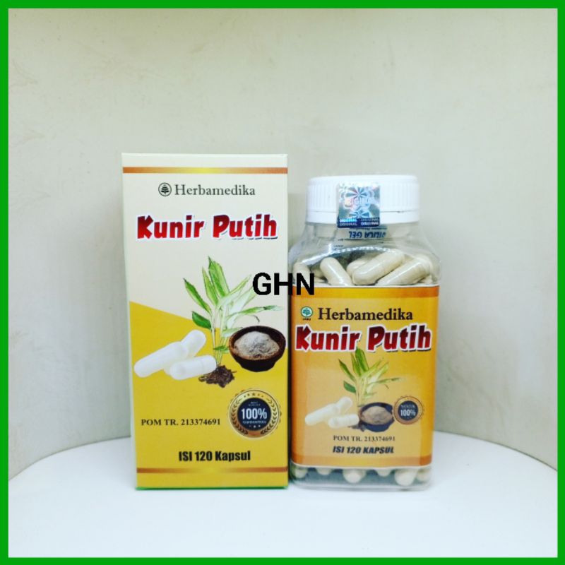 ekstrak kunir putih herbamedika 120 kapsul BPOM