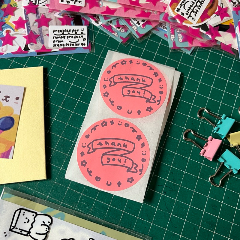 

STIKER THANKS PINK BIG (5 STIKER)