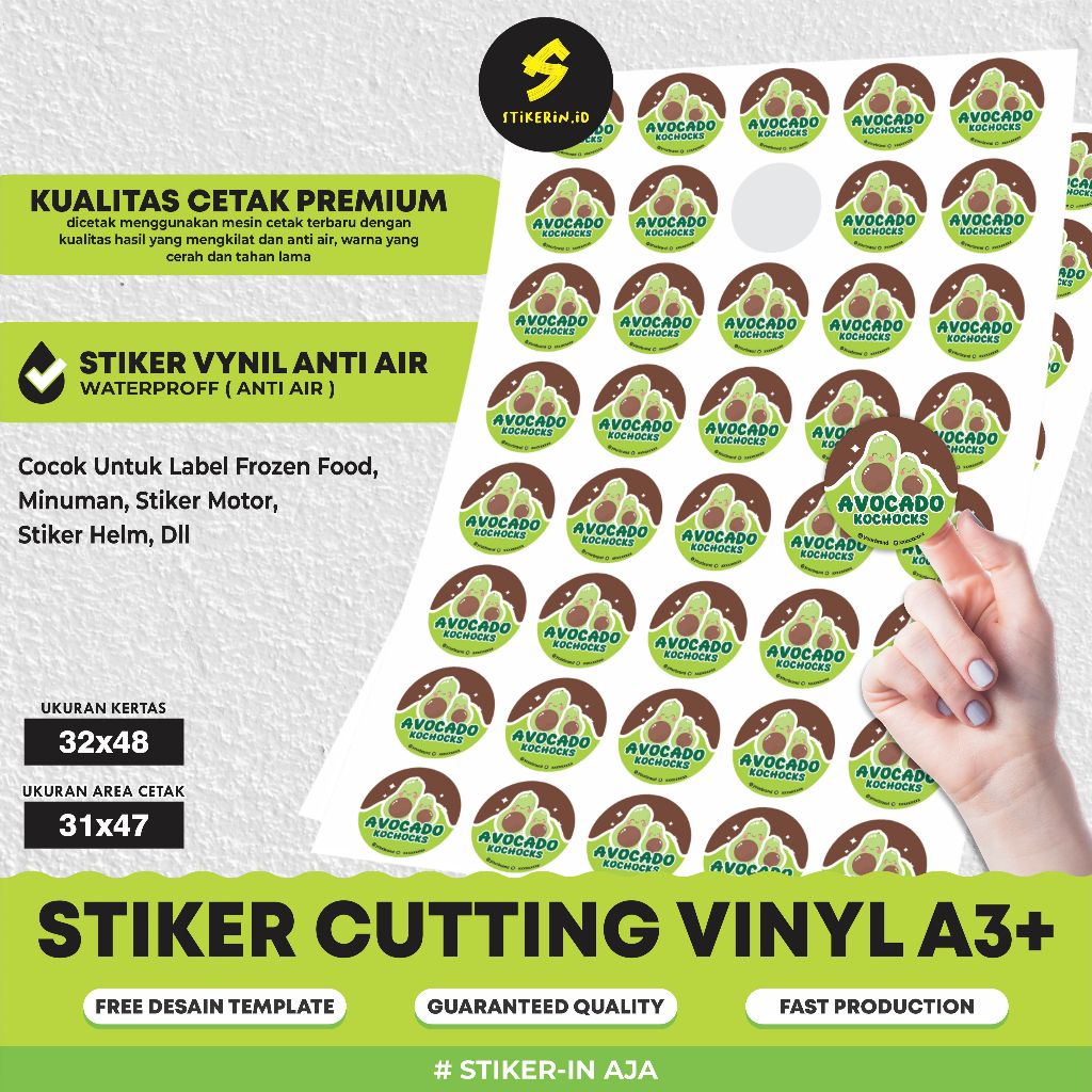 

STIKER VINYL ANTI AIR / STIKER CUTTING KISS CUT DIE CUT
