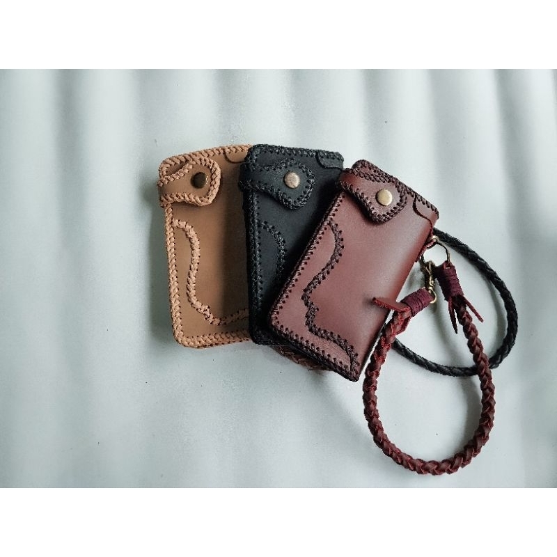 Dompet Panjang Pria/ Dompet Kulit Sulam / Dompet Bikers