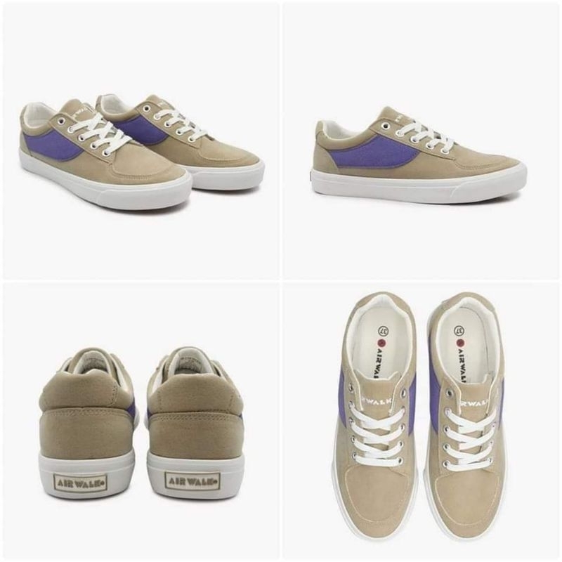 SALEEE 100% Original Sepatu Sneakers Wanita Airwalk Neal - Beige /Biru Kode Produk: AIWY21F0703L