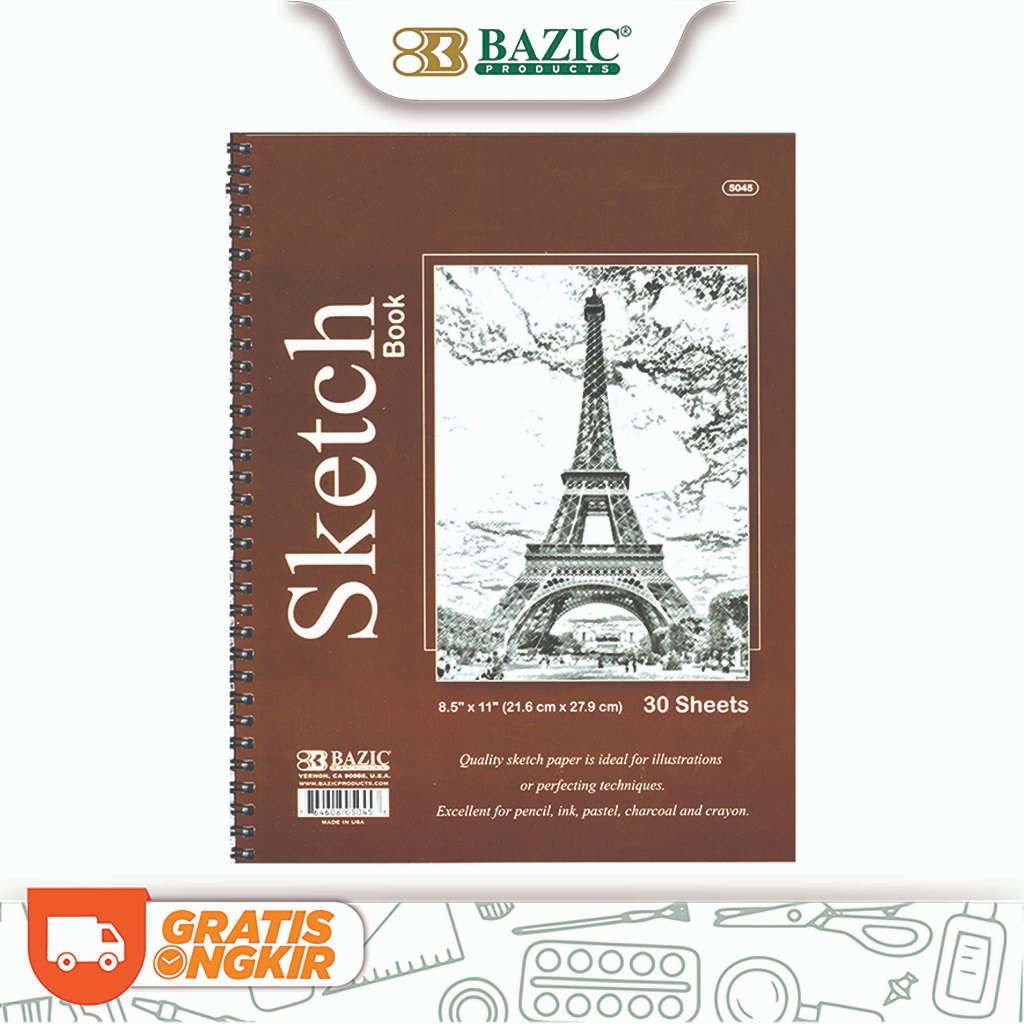 

Bazic Sketch Book Qwarto 8.5" x 11" - Buku Gambar Sketsa