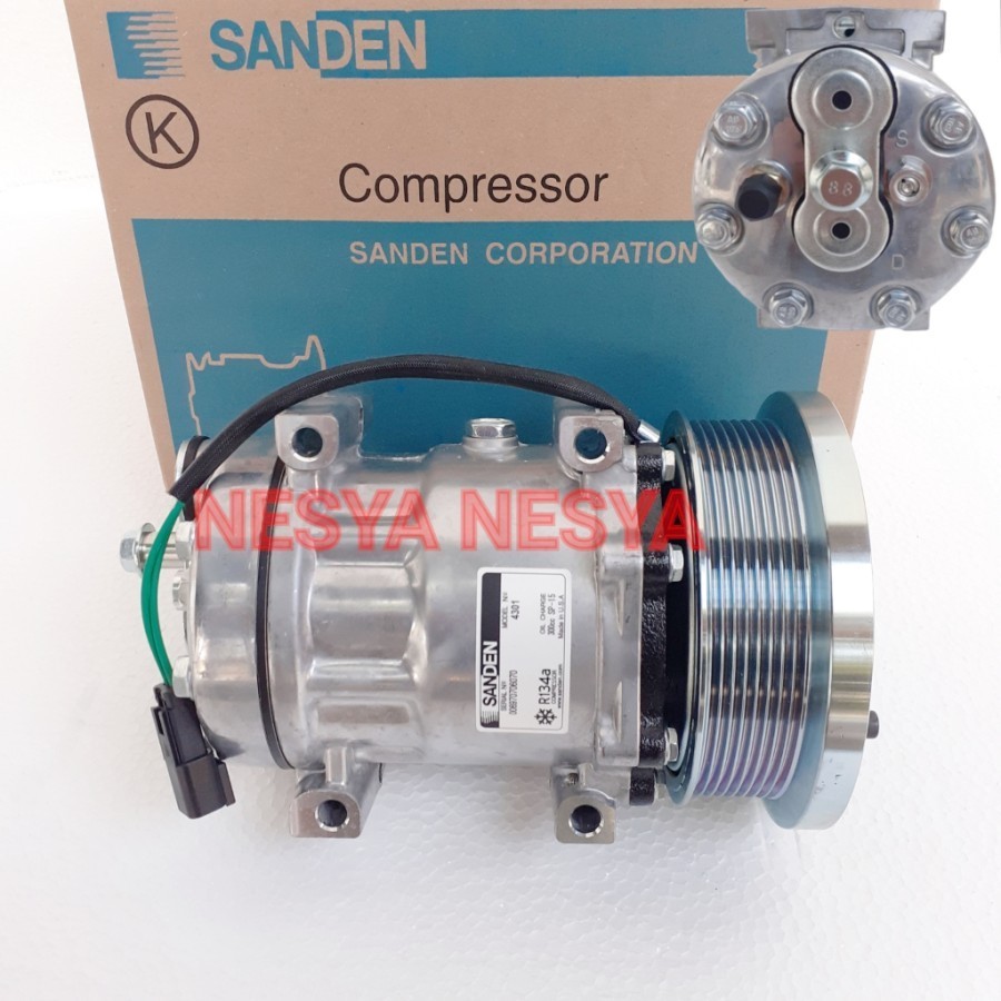 Compressor Compresor Kompressor Kompresor AC SANDEN SD7H15 untuk Alat Berat Off Highway Off Road Dum