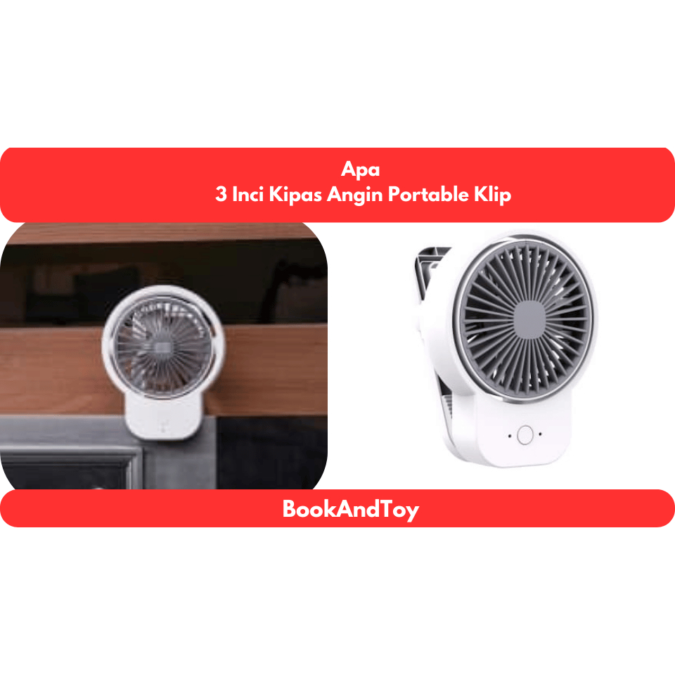 Apa 3 Inci Kipas Angin Portable Klip Emergency Fan Portable Clip 3Inc