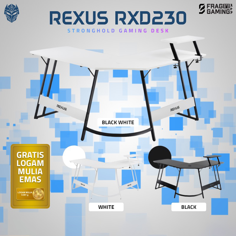 Rexus RXD230 RXD-230 Gaming Desk Stronghold Meja Kantor Gaming RXD 230