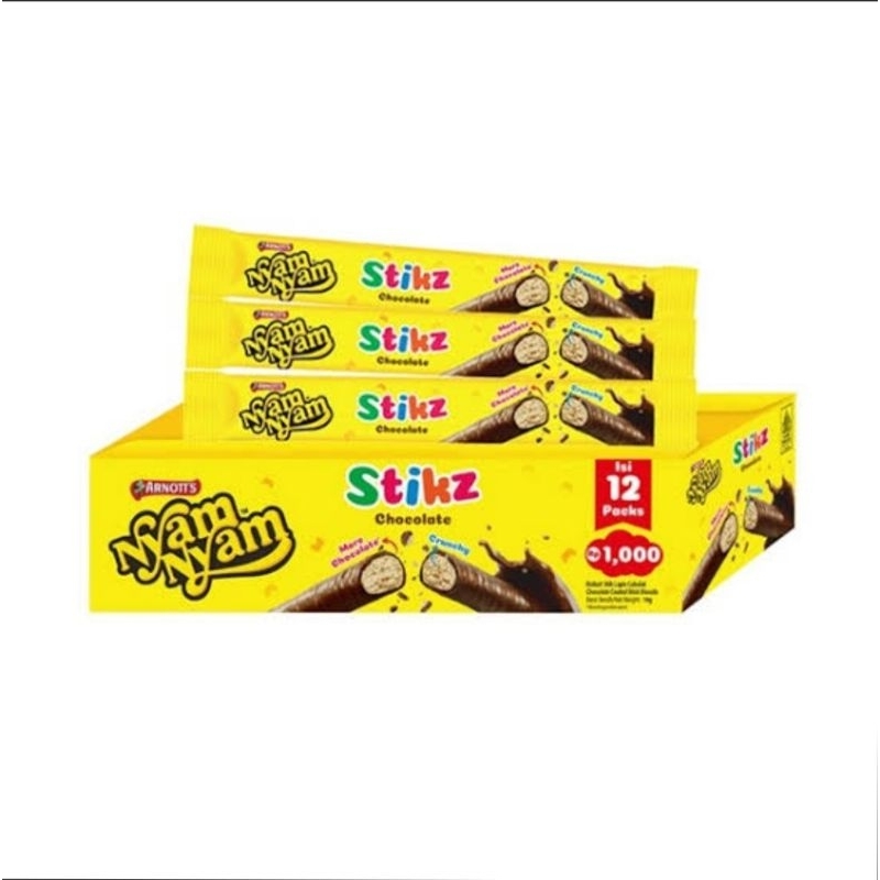 

Nyam Nyam Stikz Chocolate 1 pack isi 12pcs