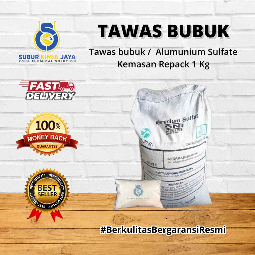 

Tawas Bubuk / Tawas Powder / Alumunium Sulfat ex. Timuraya 1 kg Premium