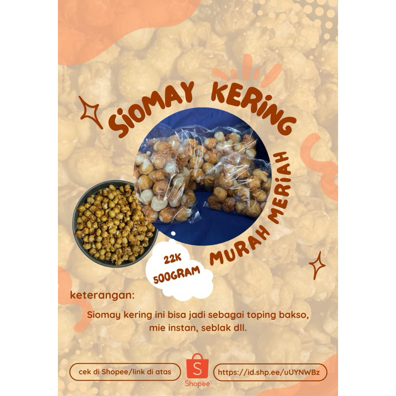 

Siomay Kering| berat 500Gram| siomay kering toping mie instan,seblak,& bakso
