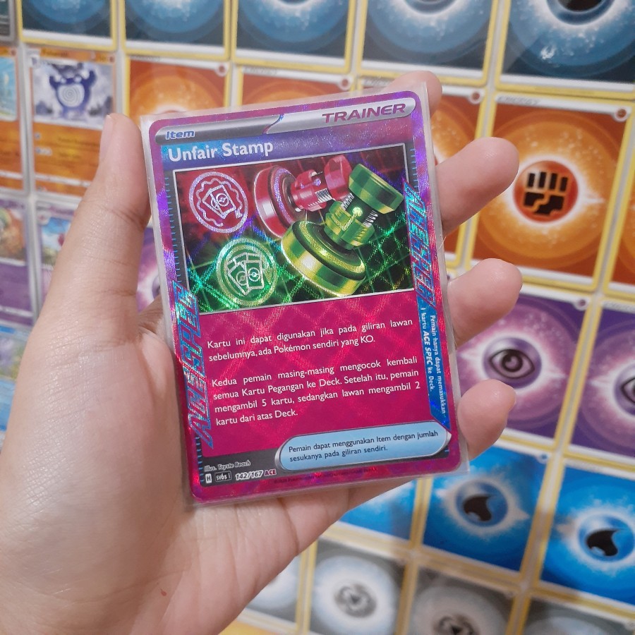 Unfair Stamp ACE 142/167 SV6S Indonesia Pokemon TCG Trading Card Game