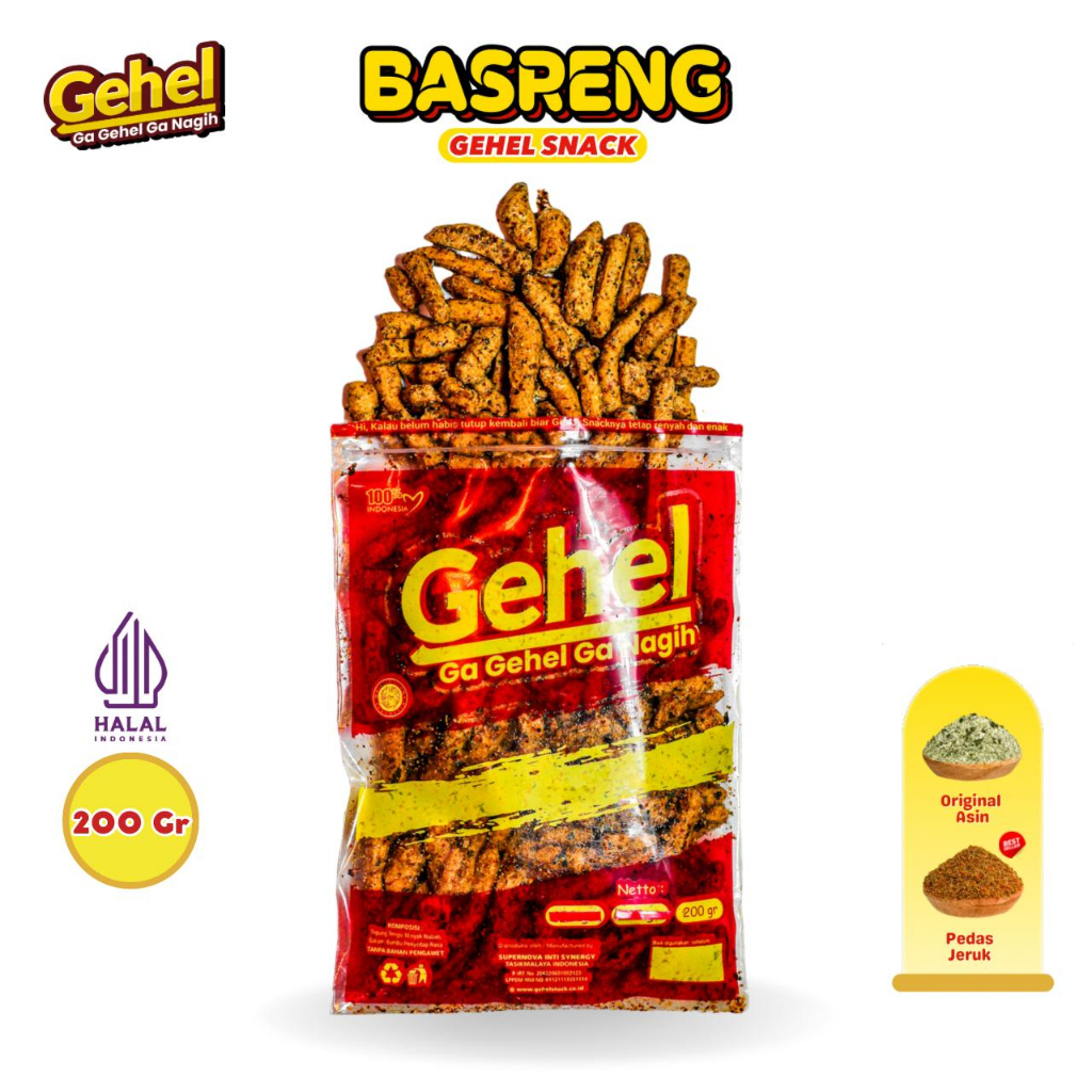 

[TERLARIS] GEHEL BASRENG 200GR - MAKANAN RINGAN