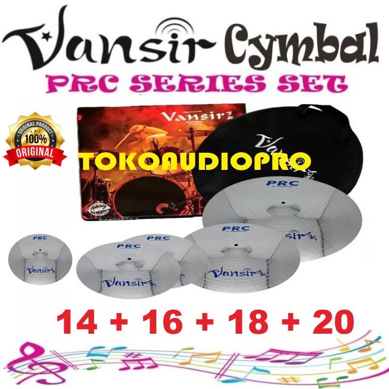 CYMBAL Vansir PRC Series Set 14,16,18,20 Bag Simbal Drum Cymbal Set Simbal