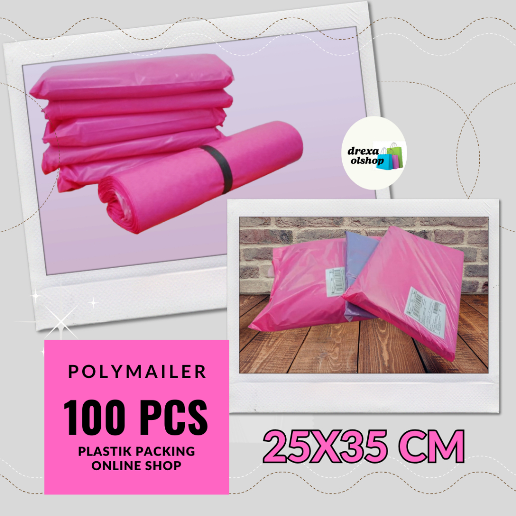 

H7Y (ekonomis) Plastik polymailer warna semi glossy ukuran 25x35 cm isi 100 pcs