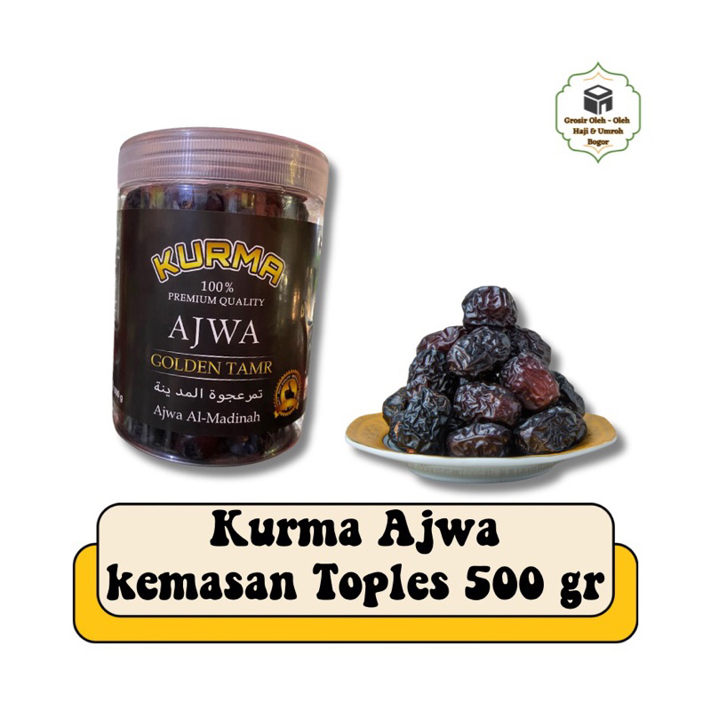 

KURMA AJWA KEMASAN TOPLES 500 GR | KURMA AJWA MADINAH | KURMA AJWA SUNNAH