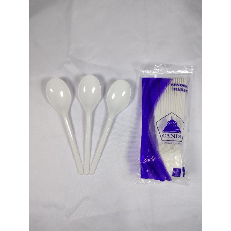 Sendok Makan Putih / Sendok Plastik Putih / Sendok Putih Plastik