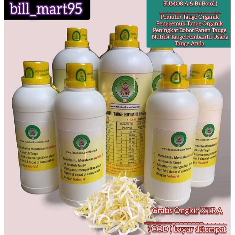 SUMO8 Cair A & B |                                                   ( Pemutih tauge & Penggemuk tau