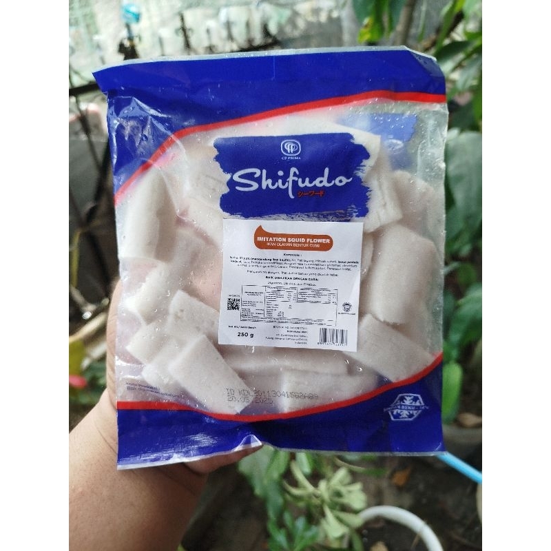 

Shifudo Imitation Squid Flower (Ikan Olahan Bentuk Cumi) Kemasan 250gram