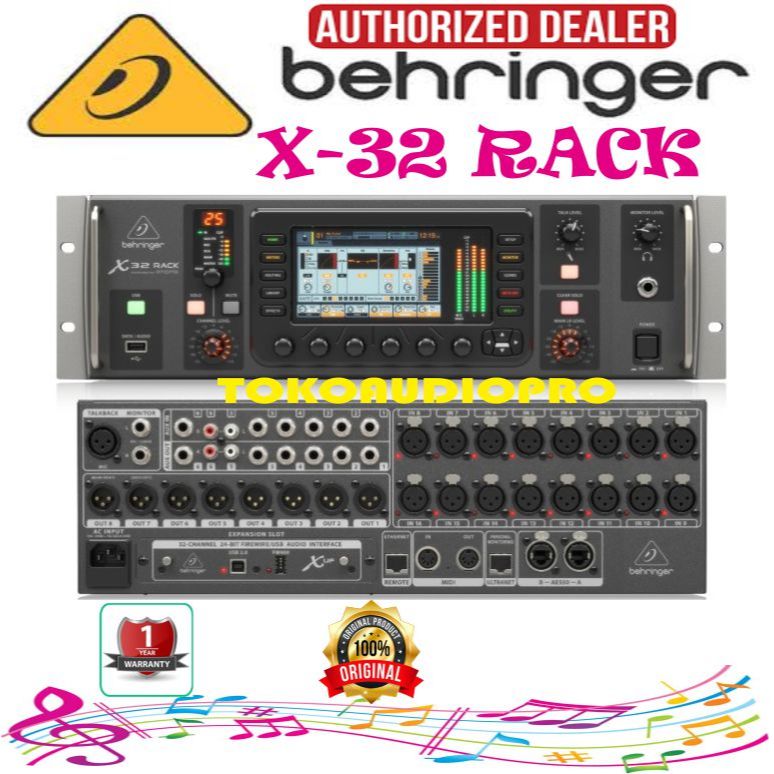 Mixer Behringer X32 RACK Digital Rack-Mount Mixer X-32 Rack