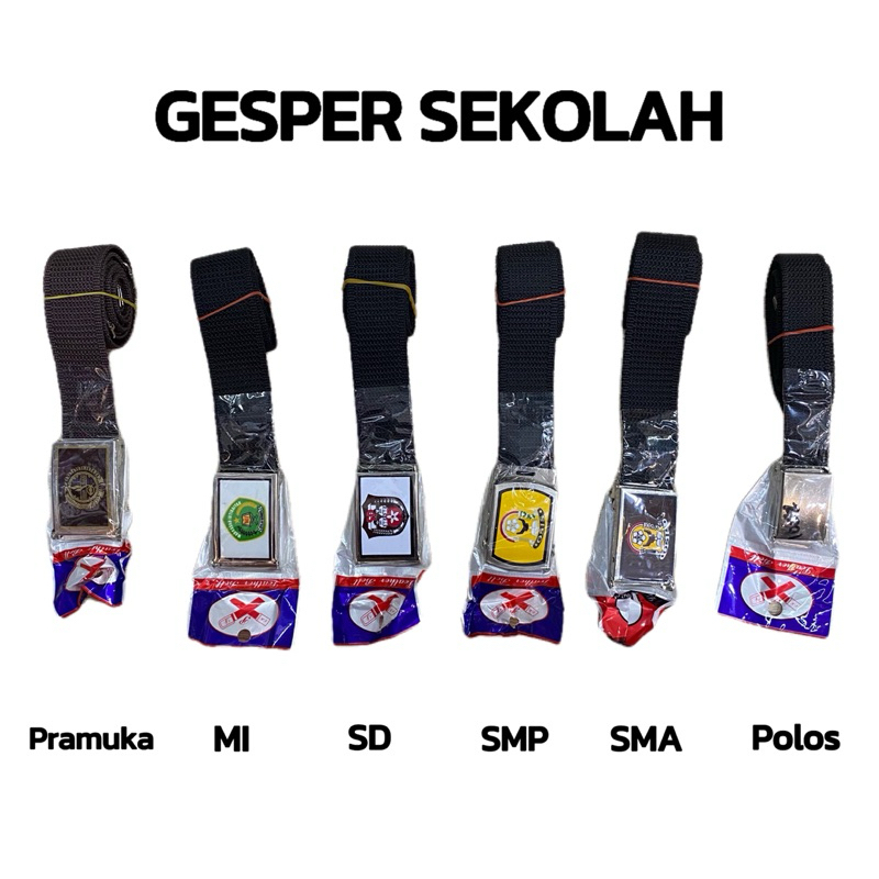 Gesper/sabuk sekolah SD/SMP/SMA/POLOS/PRAMUKA