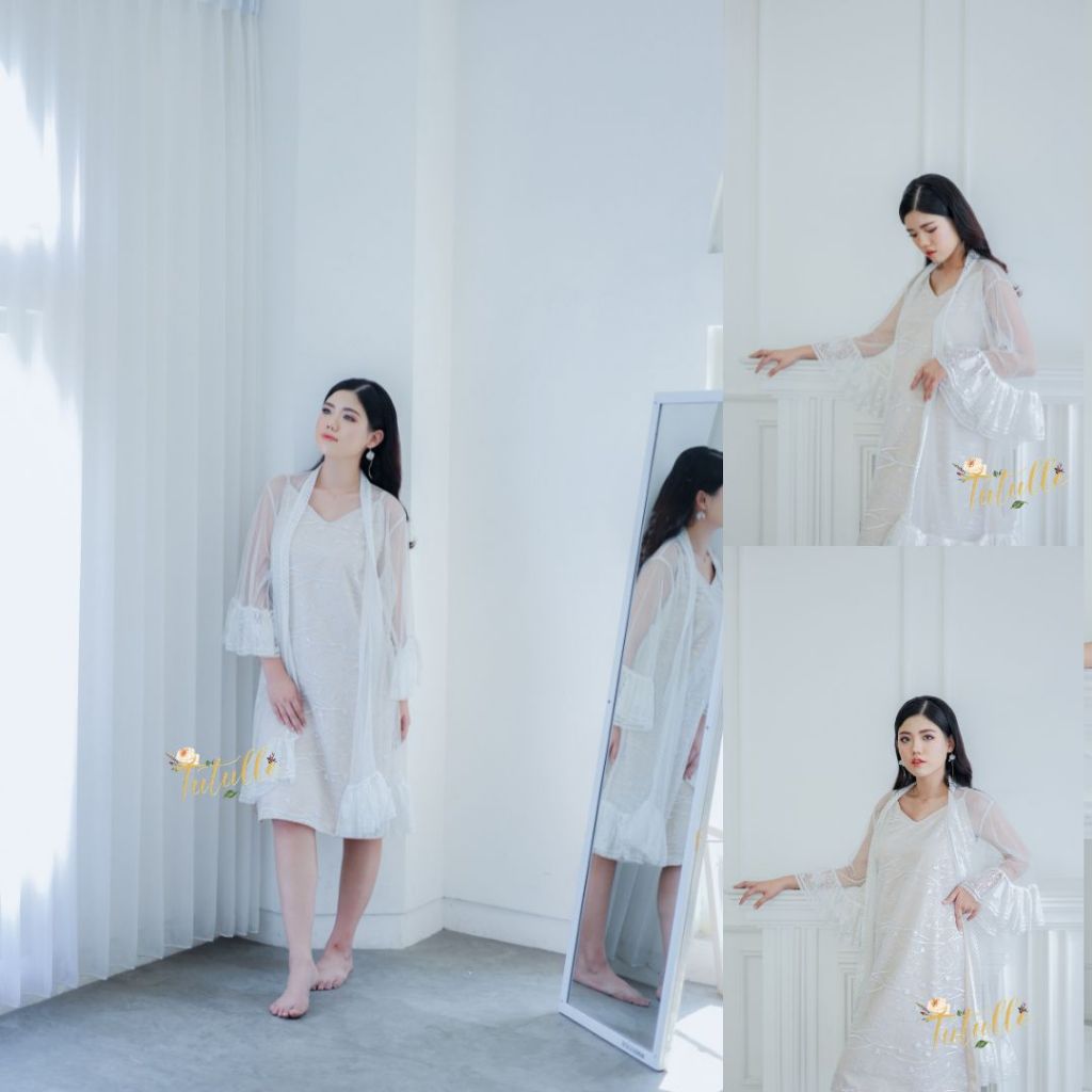 Chrysant Robe Wedding Robe Pengantin Robe Bride Kimono Bride Kimono Wedding