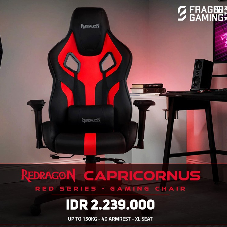 Redragon / Reddragon CAPRICORNUS C502 Premium Kursi Gaming Chair Red