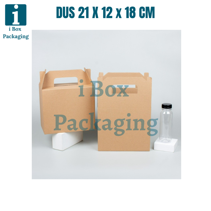 

[ 10 Pcs ] Kardus Box Toples Dus Tenteng Botol 250ml isi 8 Packaging Hampers Parcel Hari Raya Dus 21x12x18cm