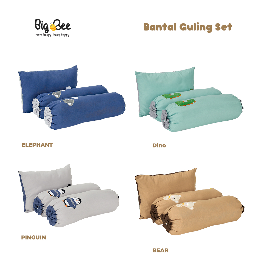 NT1 Bantal Guling Bayi Set Karakter Series Bahan Halus Tidak Berbulu Big Bee