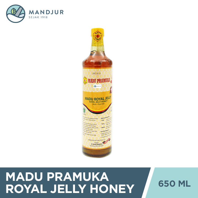 

Madu Pramuka Royal Jelly 650 mL - Madu Alami + Royal Jelly