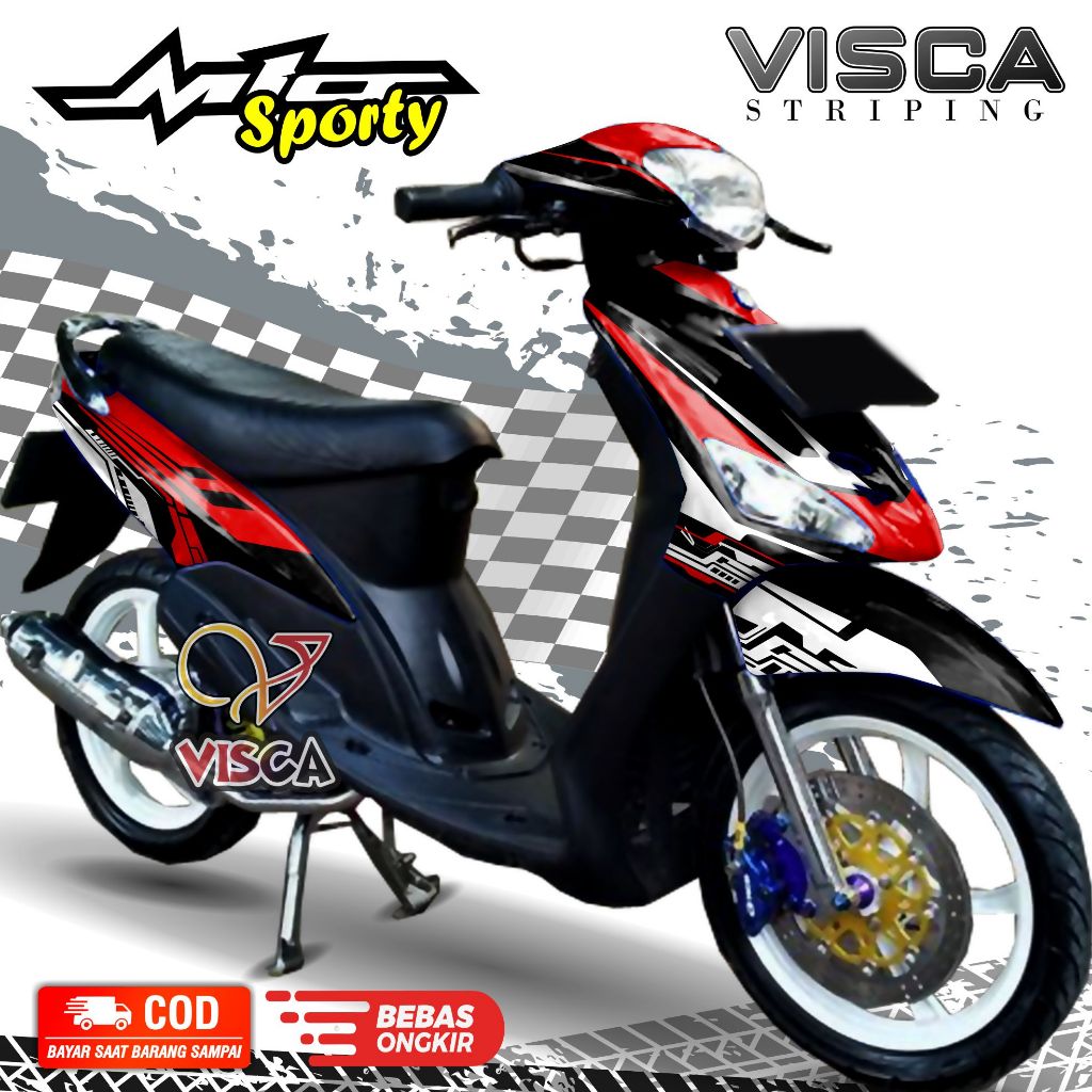 Decal Mio Sporty - Stiker Mio Sporty - Dekal Mio Sporty Full Body - Striping Mio Sporty Variasi - De