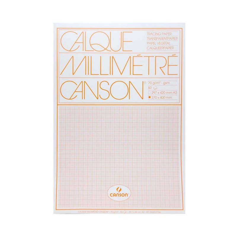 

Canson Millimeter Tracing Paper 50Sheets A3 70G