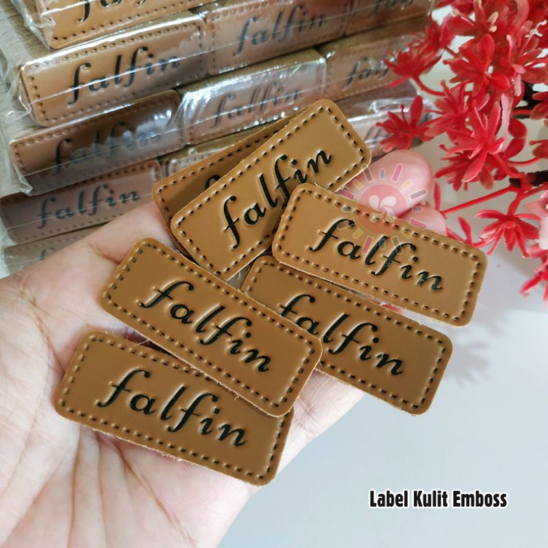 Label Kulit Emboss