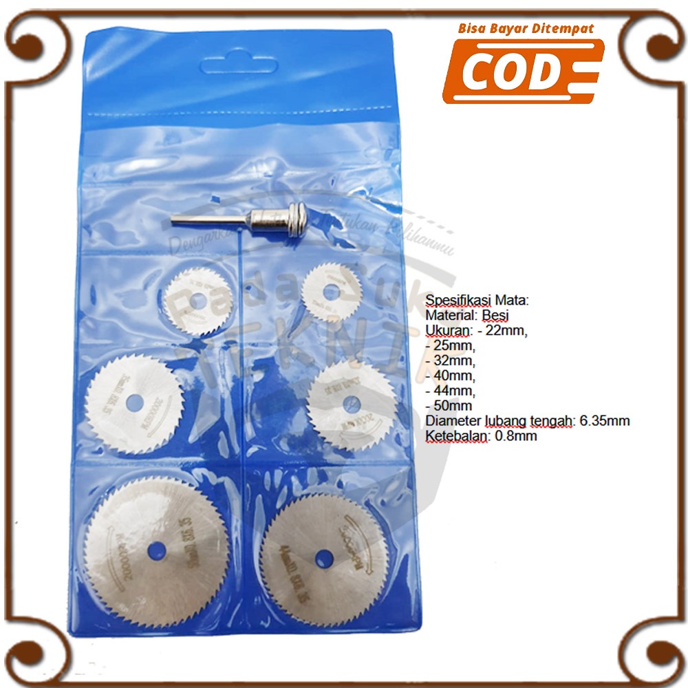 Mata Gergaji 6pcs Mesin Gerinda Ukir Tuner Bor Mini Pemotong Area Sulit PVC Paralon Pipa Kayu