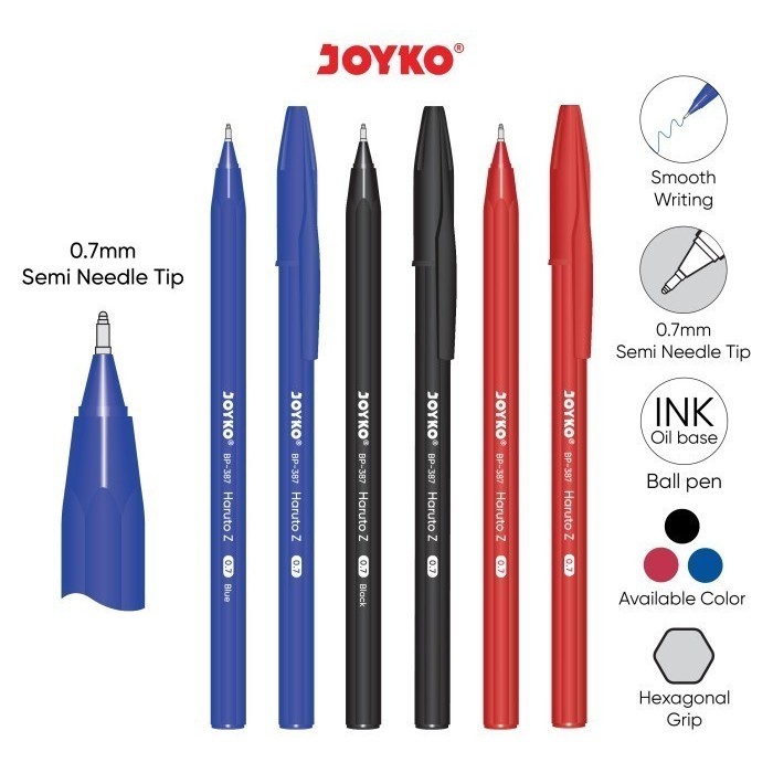 

(PERLUSIN) Ball Pen Pulpen Pena Joyko BP-387 Haruto Z 0.7 mm